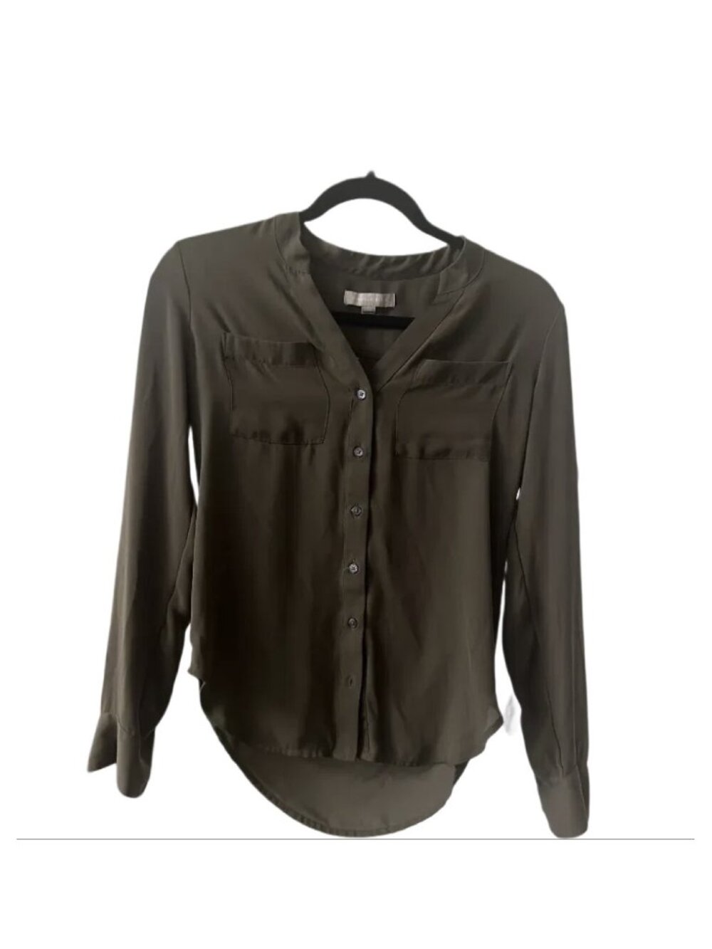 Banana Republic Olive Green Blouse XXS Petite